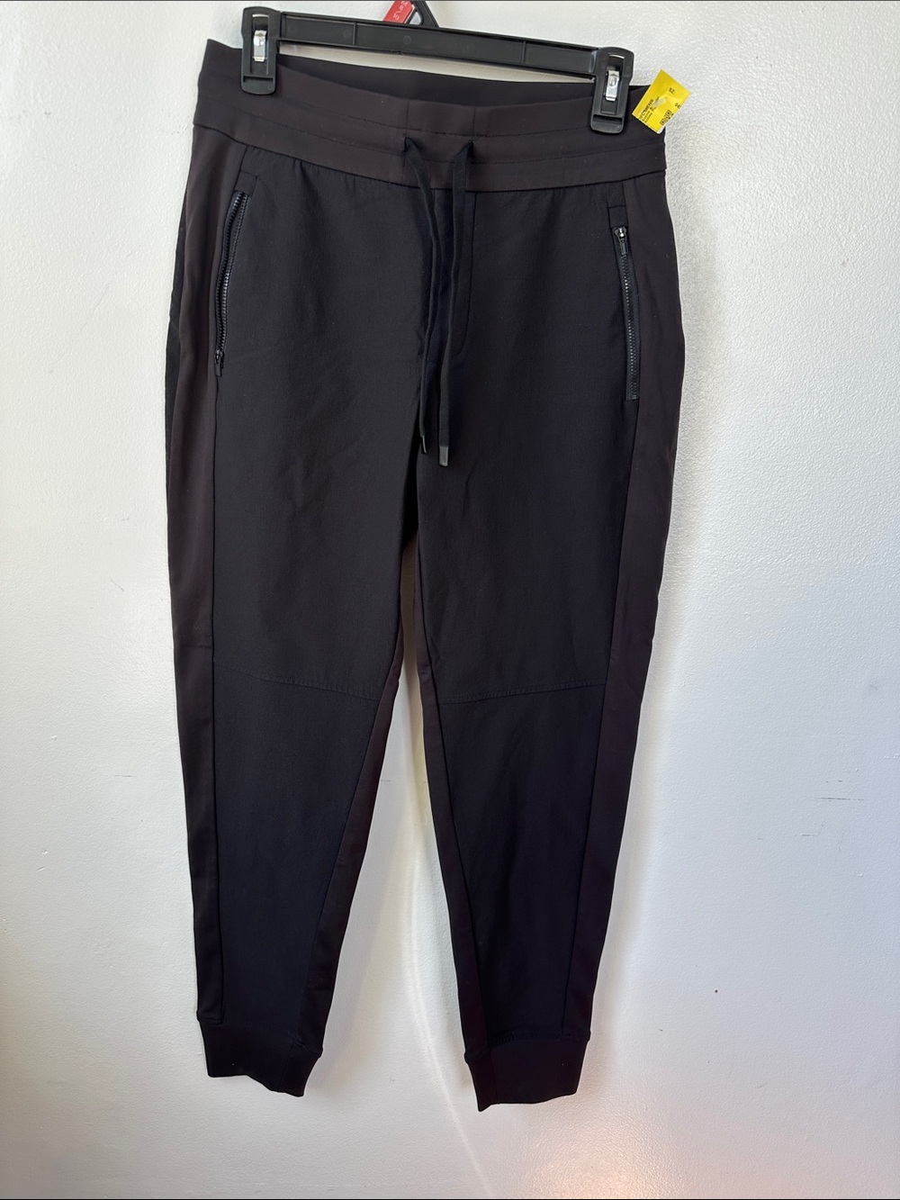 Athleta Black Drawstring Jogger Pants with Zip Pockets